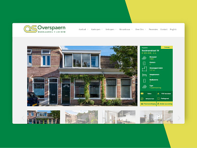OVERSPAERN bold brokerage buy design flat graphic graphics green greenhouse house website icons illustration minimal product page sell sell page simpel simple vector website with house