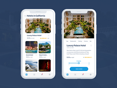 Hotel Booking App Concept apple booking clean hotel hotel booking ios iphone x mobile travel ui ux