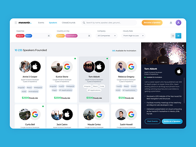 Marketplace for Developers Conference Tickets (Speakers) booking clean conference developer market marketplace minimal ticket ui ux
