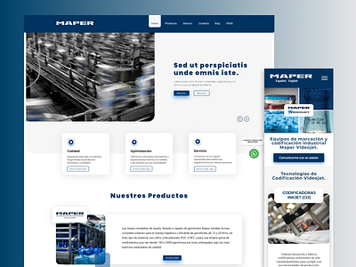 Bottler Machinery Manufacturer - Website Redesign ui ux web design
