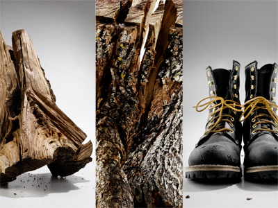 loggers photography shoes studio wood