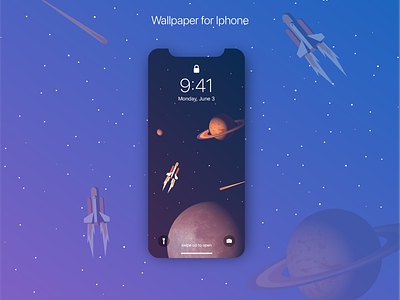 iPhone space wallpaper