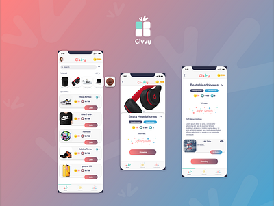 Givvy - The giveaway app app colors design drawing gifts giveaway