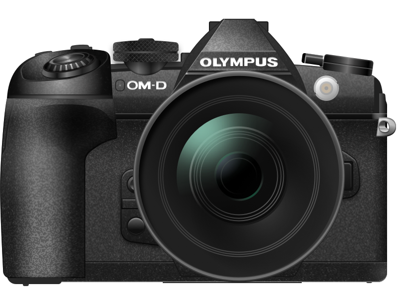 Olympus Om D E M1mk2 camera icon illustration olympus photography sketch vector
