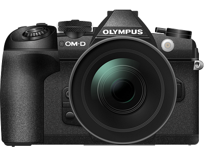 Olympus Om D E M1mk2 camera icon illustration olympus photography sketch vector