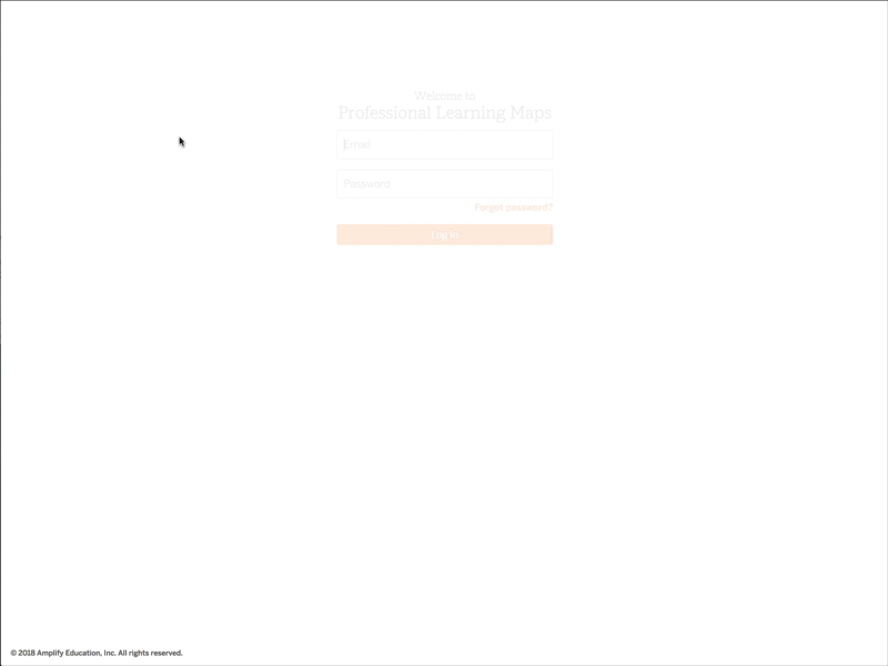 Professional Learning Maps Login View