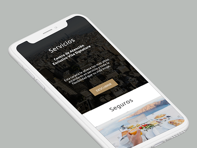 Visa Signature - Welcome Kit "Servicios" app design digital interactive mobile ui ux visual