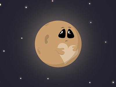 Single Pluto design illustration vector