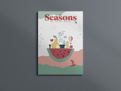 Seasons_project cover 2020 branding cover design flat illustration magazine poster poster design typography vector