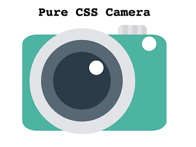 Pure CSS Camera css 3 design illustration logo