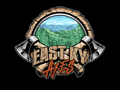 East Ky Axes graphic design illustration