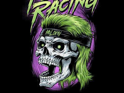 SKULL MULLET branding design graphic design illustration