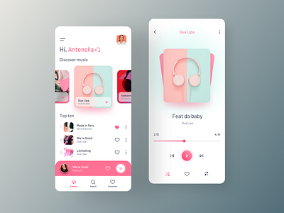 New Music App Concept - Light app app design branding design inspiration music sound spotify ui ux ux ui ux design