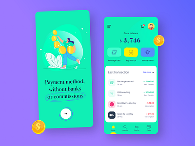 Payment method app app design bank design green inspiration payment ui ux ux ui ux design