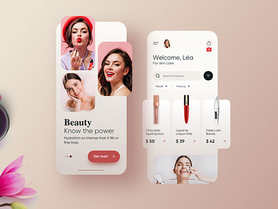 E-commerce beauty app 💋 android app app design beauty belleza cosmetic design ecommerce graphic design inspiration ios minimalist mobileapp ui ux ux ui ux design