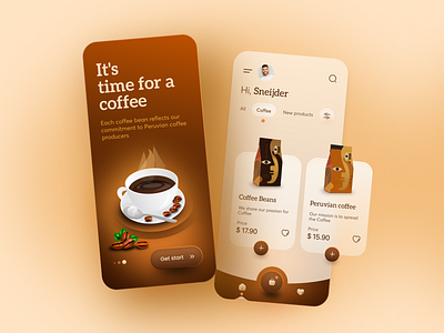 Coffe E-commerce App ☕ app app design art cafe coffee coffee app coffee shop design e commerce ecommerce illustration inspiration mobile ui ui design ui mobile ux ux ui ux design