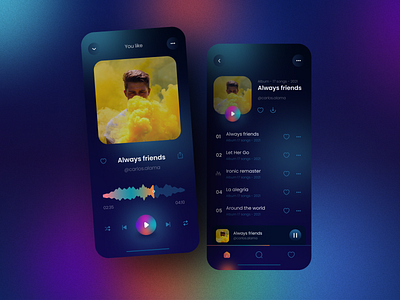 Music App 🎧 app app design clean dark dark ui design inspiration ios mobile music music app player song sound ui ux ux ui ux design