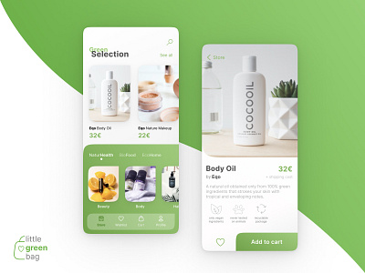 Green Product Store App app bio branding design ecommerce app ecommerce design green ios ios app design mobile app ui ux vector