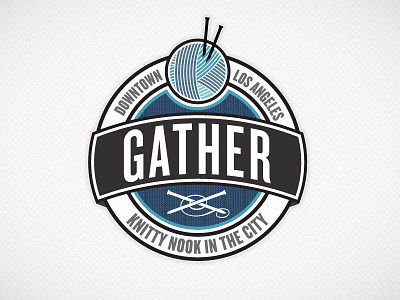Gather Primary Logo branding illustration knitting logo textiles typography vector