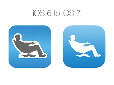 iOS 6 to iOS 7 (TV.com) app icon ios ios 7