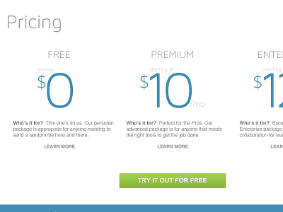 Pricing Table