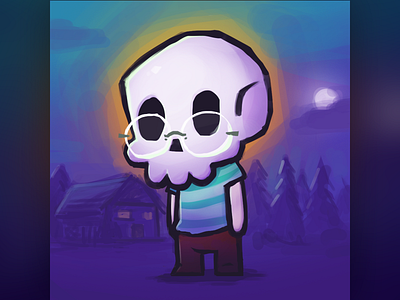 "Grave Hauntmoon" avatar halloween skull spooky