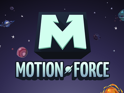 Motion Force education game learning logo newton scifi space