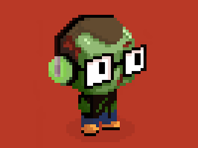 Zombie Dave avatar pixel art zombie