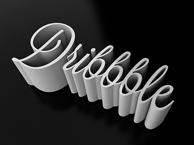 Dribble Noire 3d blender dribbble lavanderia noire type