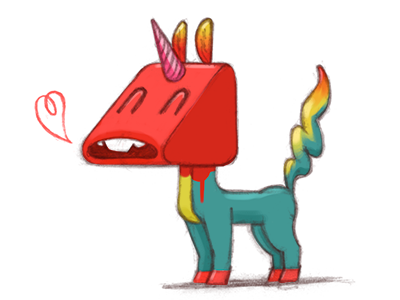 Unicorn character illustration loopheart sketch sketchbook unicorn