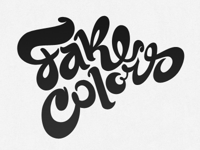 Fake Colors custom type lettering script typography vector
