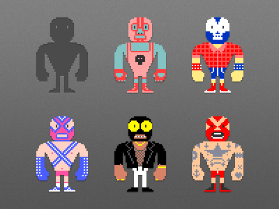 Pixel luchadores