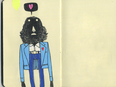 Sketchbook page character illustration moleskine posca sketch