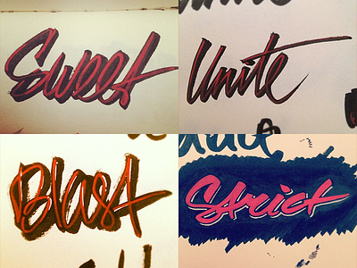 Lettering sketches brush calligraphy lettering markers type typography