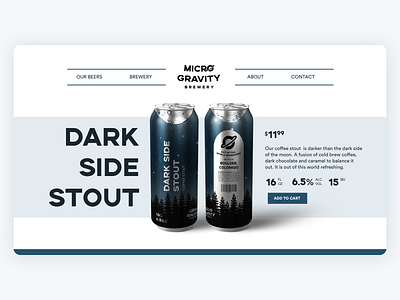 Micro Gravity Brewery | Dark Side Stout beer branding beer can beer can design beer label craft beer craftbeer design ecommerce illustration packaging design ui ux design user experience website