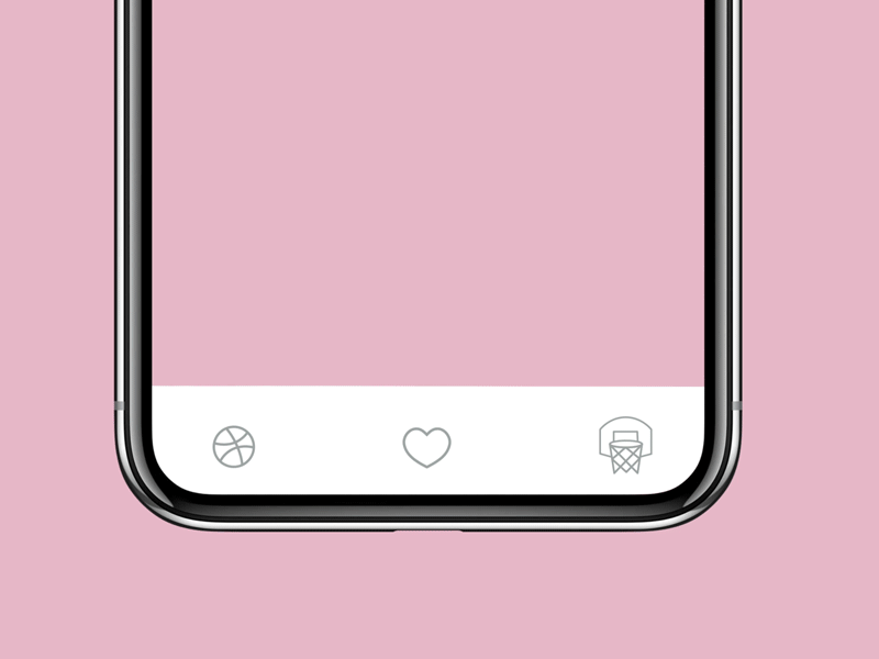 Hello, Dribbble! animation app debut design dribbble dribbble app first shot microanimation mobile animation motion design tabbar ui ui ux design user experience ux