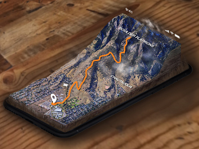 Hiking Mixed Reality App app ar app ar navigation augmented augmentedreality design hiker hiking location mixed reality mixedmedia mobile app navigation photoshop ui ui ux design ux virtual virtual reality vr