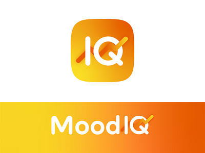 MoodIQ App Logo adobe app app design app designer app icon app logo branding data design icon icon design illustrator ios iq logo logo design mobile app user experience