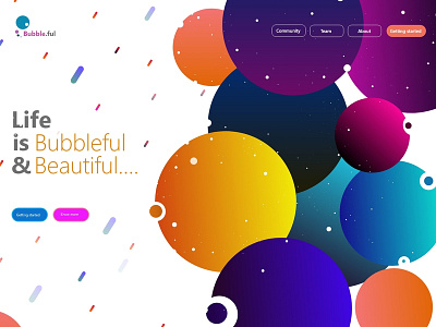 Bubble Landing page