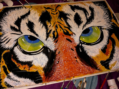 Tiger Acrylic painting