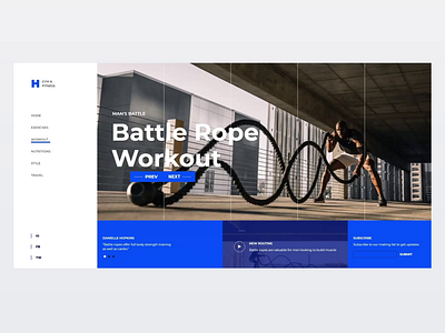 Gym & Fitness Web Hero Concept animation webflow website website builder website concept website design