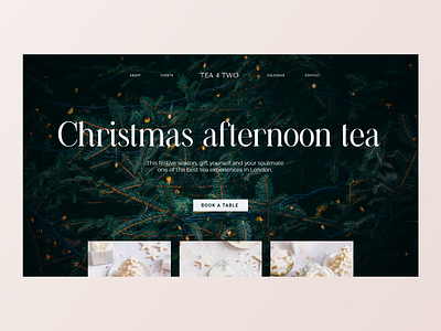 Luxury Afternoon Tea for Two adobe xd design hero hero section ui web design website concept