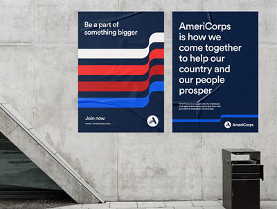 AmeriCorps OOH adveritsing americorps art direction billboard brand identity branding community service design graphic design logo poster united states vector