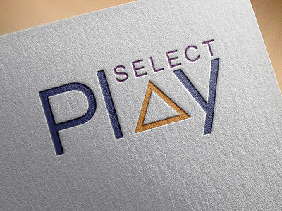 Select Play Logo active games identity logo. lettering play playstation select play triangle