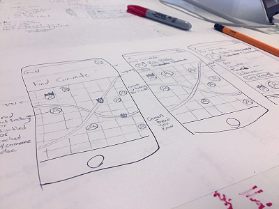 Autonomous Cars for Carpooling and Commuting idea ideation prototyping scenario sketch sketching ux ux design wireframes