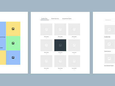 Wireframe for team section advisors design desktop interface minimal prototype team ui ux website wire wireframe