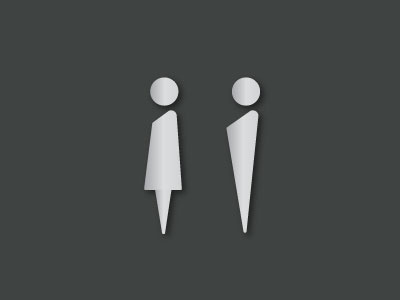 WC sign chrome design graphic design icon man mark wc woman