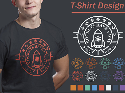Rocket T-shirt Design branding design galaxy graphic illustration logo rocket t shirt