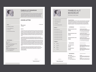 Free Resume & Cover letter Design Template 2018