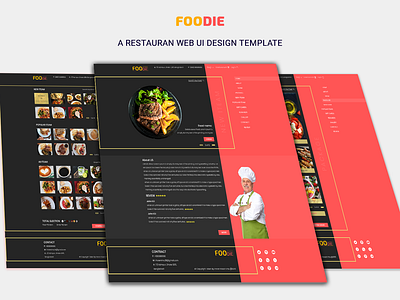 foodie restaurant web ui psd design foodie imranhasanimu mock up psd psd design restaurant ui user interface